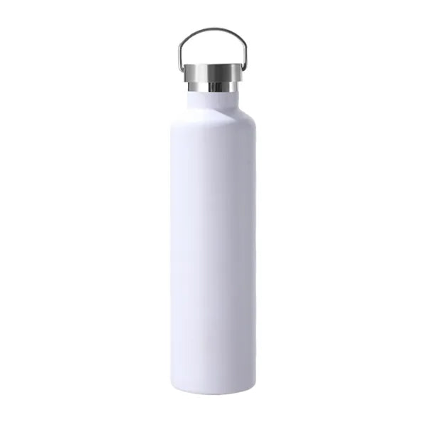 750ml double wall stainless steel bottle bamboo lid