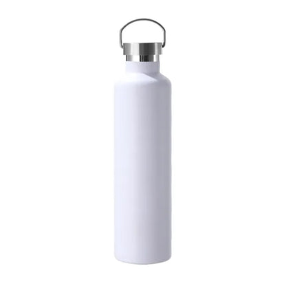 750ml double wall stainless steel bottle bamboo lid