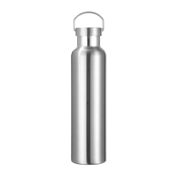 750ml double wall stainless steel bottle bamboo lid