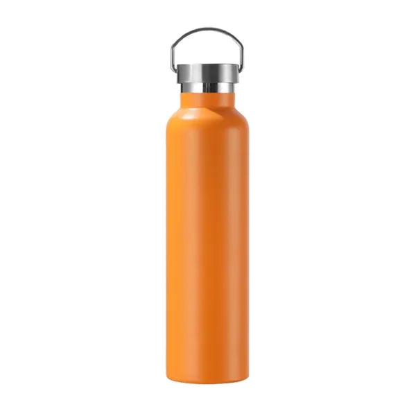 750ml double wall stainless steel bottle bamboo lid