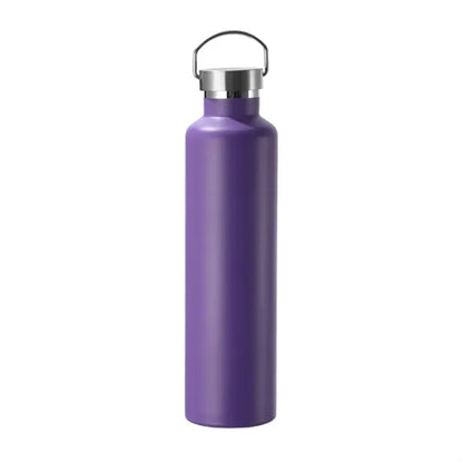 750ml double wall stainless steel bottle bamboo lid
