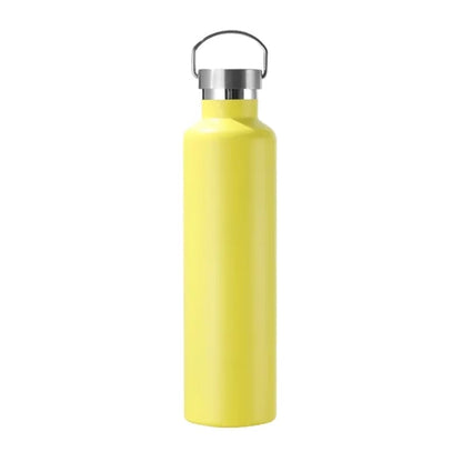 750ml double wall stainless steel bottle bamboo lid