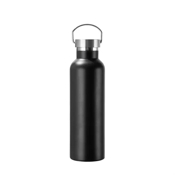 750ml double wall stainless steel bottle bamboo lid