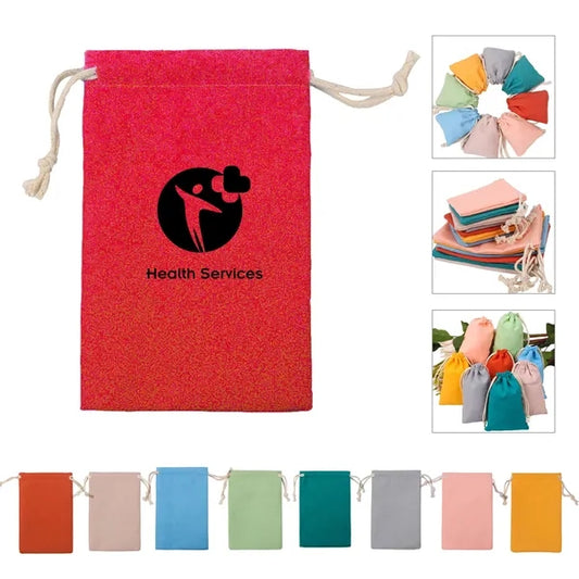 Cotton Gift Drawstring Pouch