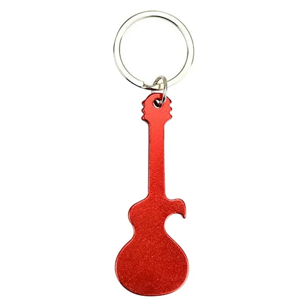 Guitar Shape Bottle Opener Keyring