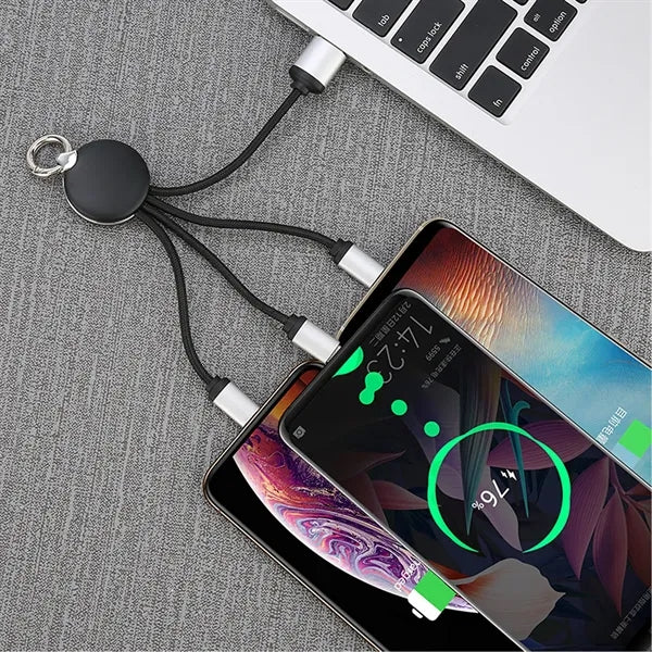 3 in 1 Light Up  Short Charging Cable