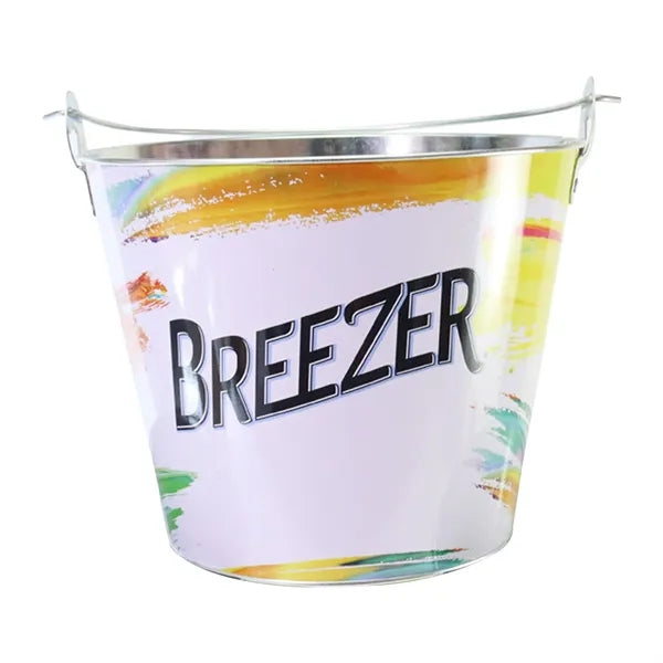 Custom 5 QT Galvanized Metal Ice Bucket/ Beer