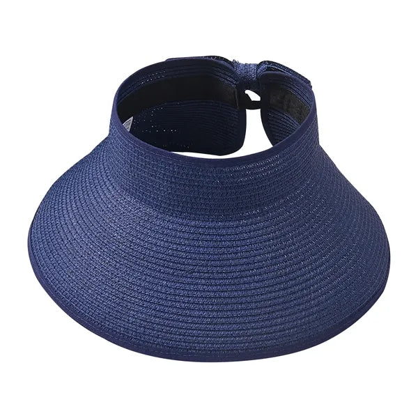 Summer Woman Wide Brim Folding Straw Hat