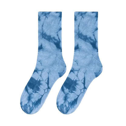 Custom Knitted Jacquard Tie Dye Cotton Socks