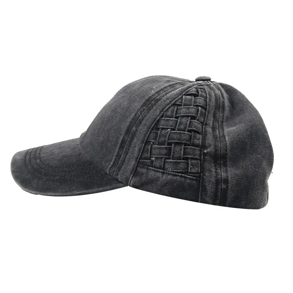 Washed Cotton Ladies' Ponytail Cap