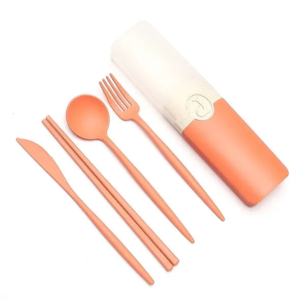 Portable Wheat Straw Cutlery Set