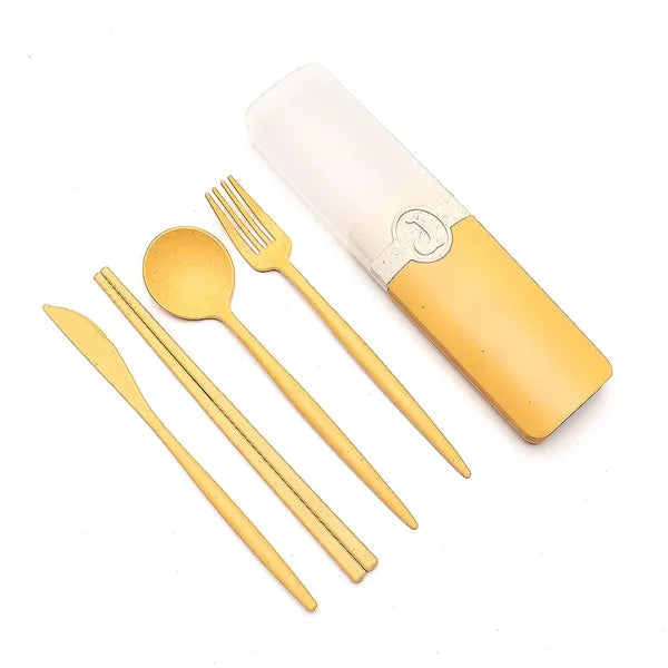 Portable Wheat Straw Cutlery Set