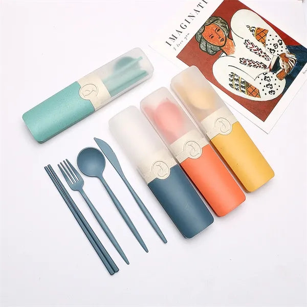 Portable Wheat Straw Cutlery Set