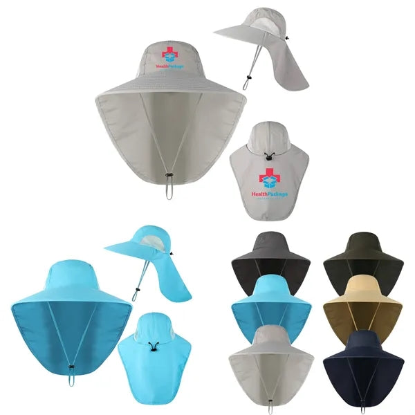Uv Protection Bucket Hat With Neck Flap