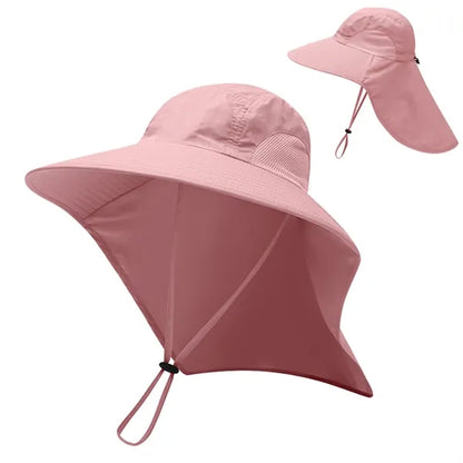 Uv Protection Bucket Hat With Neck Flap