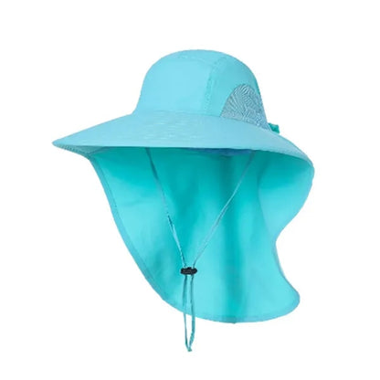 Uv Protection Bucket Hat With Neck Flap