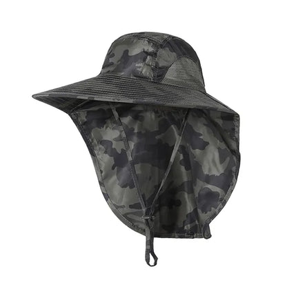 Uv Protection Bucket Hat With Neck Flap