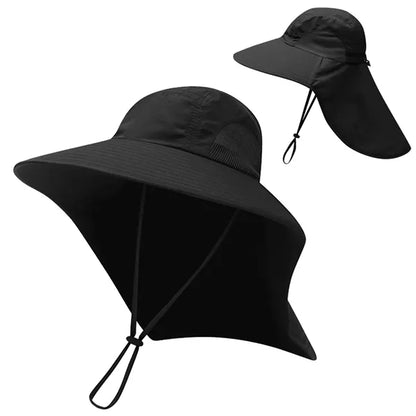 Uv Protection Bucket Hat With Neck Flap