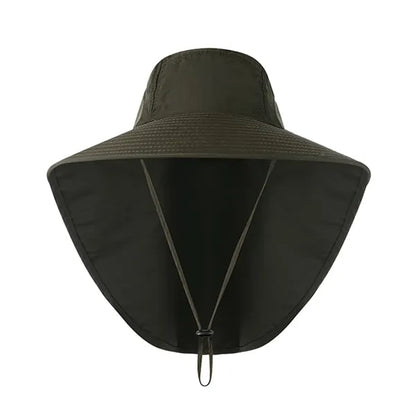 Uv Protection Bucket Hat With Neck Flap