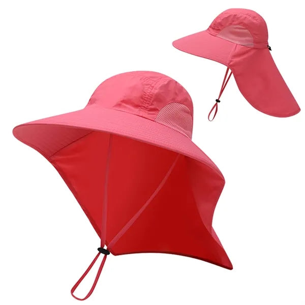 Uv Protection Bucket Hat With Neck Flap