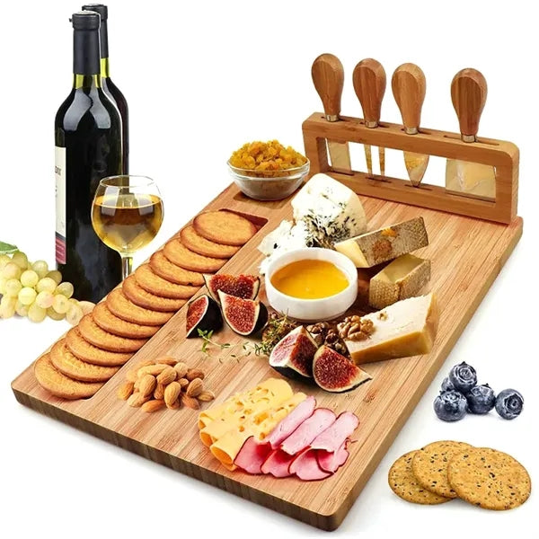 Magnetic Bamboo Cheese Board Set
