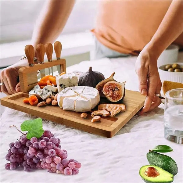 Magnetic Bamboo Cheese Board Set