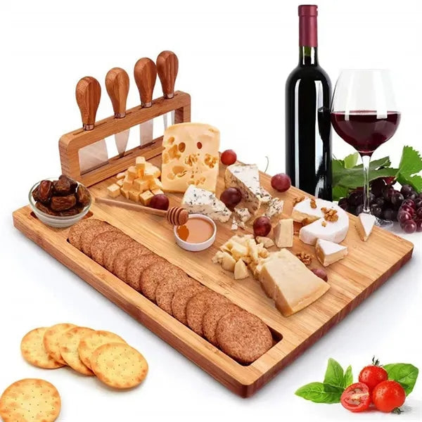 Magnetic Bamboo Cheese Board Set
