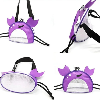 Crab Shape Kid Beach Toy Storage Bag
