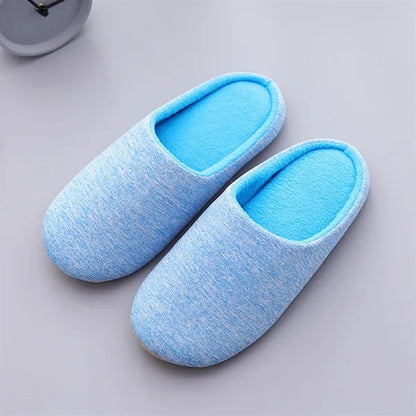 Cotton slippers with memory foam and soft sole