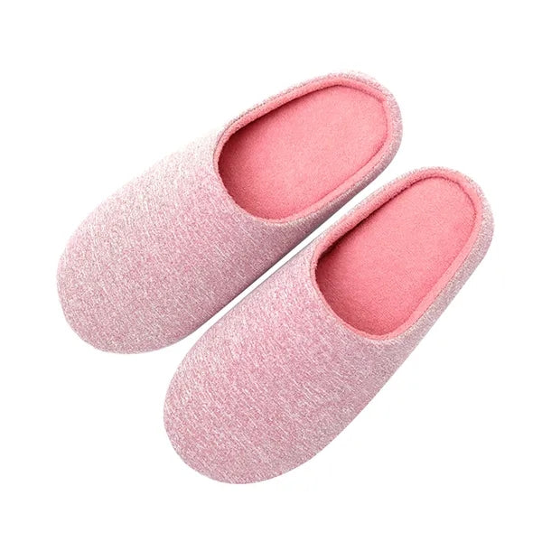 Cotton slippers with memory foam and soft sole