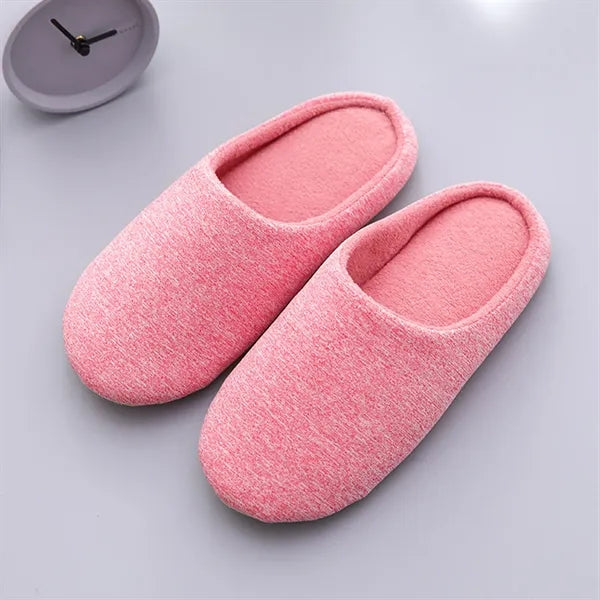 Cotton slippers with memory foam and soft sole