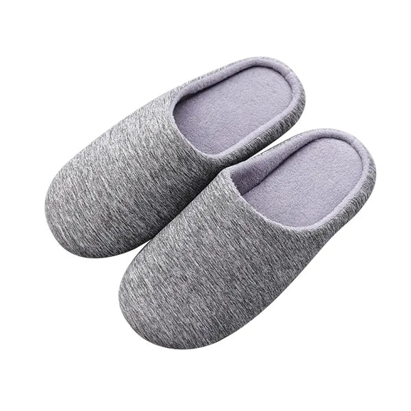 Cotton slippers with memory foam and soft sole