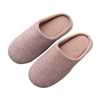 Cotton slippers with memory foam and soft sole