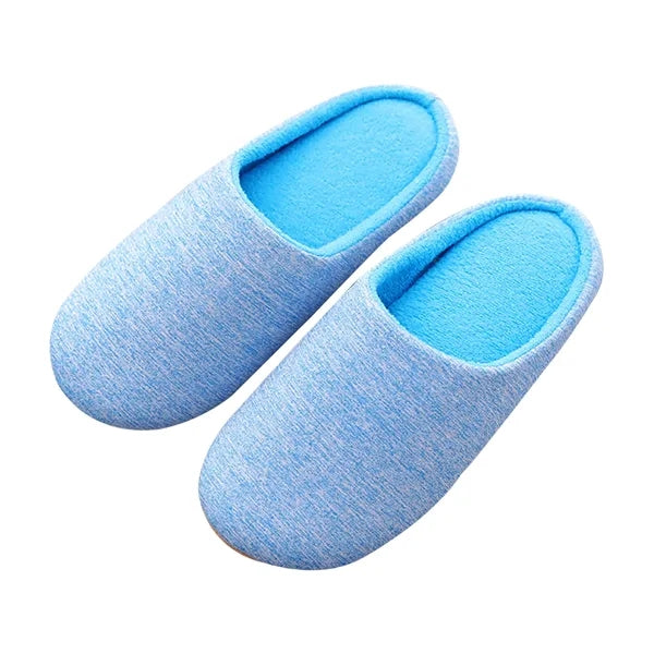 Cotton slippers with memory foam and soft sole