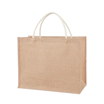 Jute Burlap Tote Bag with Handles