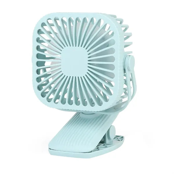 Rechargeable USB Desk Clip Fan w/ LED Light