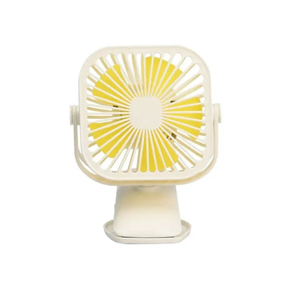 Rechargeable USB Desk Clip Fan w/ LED Light