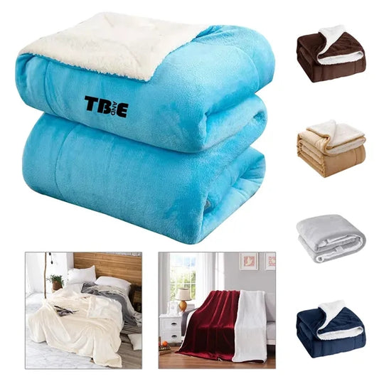 Cozy Faux Lamb Wool Sherpa Fleece Blanket