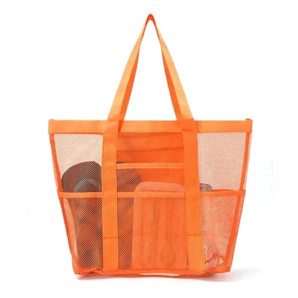 Large Capacity Portable Mesh Beach Tote Storage Bag