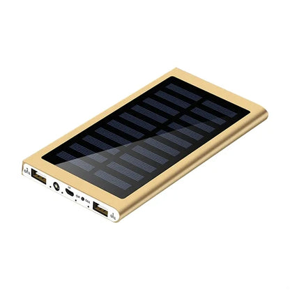 Dual Usb 6000Mah Solar Power Bank With Flashlight
