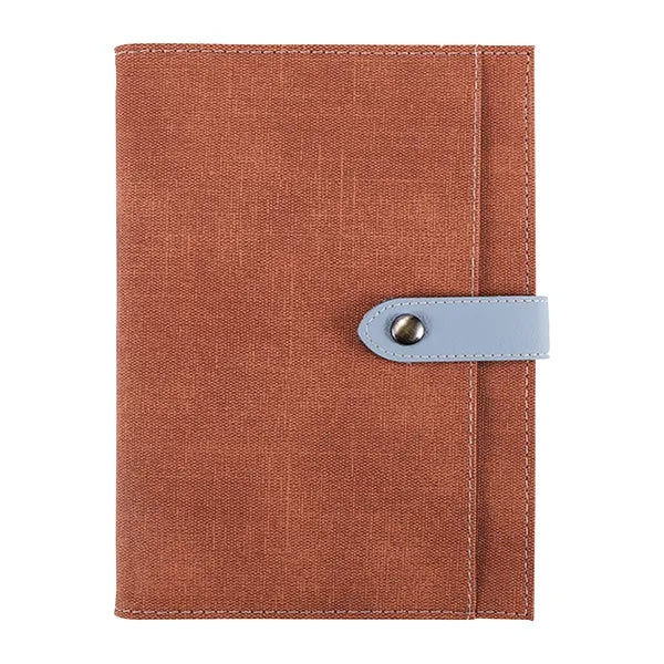 Hardcover Notebook With Pen Loop And Pockets