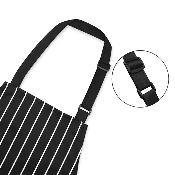 Striped Apron with Two Pockets