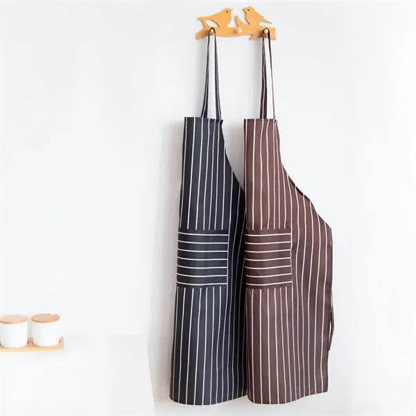 Striped Apron with Two Pockets