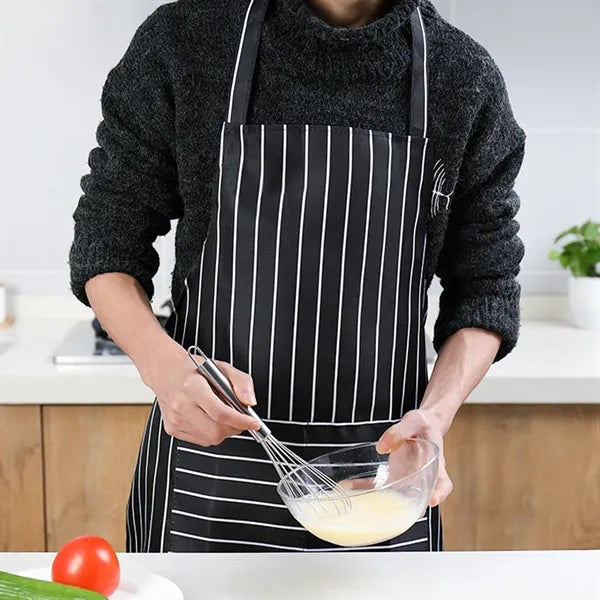 Striped Apron with Two Pockets