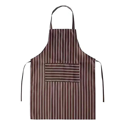 Striped Apron with Two Pockets