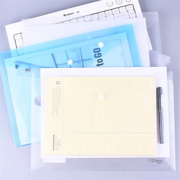 Clear A4 File Bag PP Document Pouch