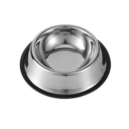 Stainless Steel Dog Bowls With Rubber Base