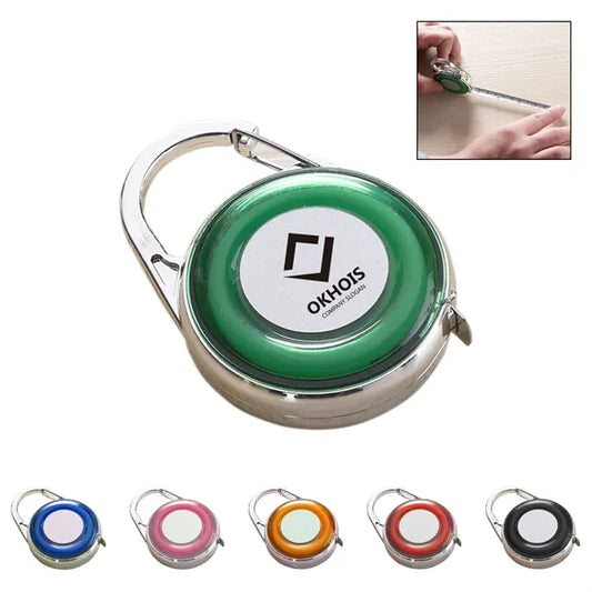 2m Stainless Steel Ruler with Carabiner Badge Reel
