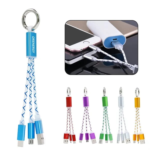 2 in 1 Keychain USB Cable for Android Phones