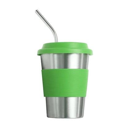 Colorful Sippy Cup with Silicone Lids & Straws